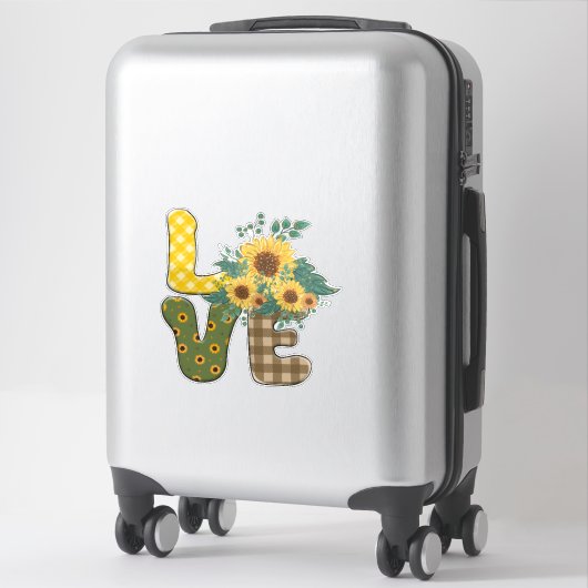 Sunflower Love Word シール (スーツケース)