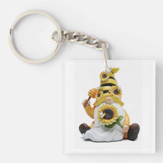 SUNFLOWER LOVING GNOME "KEY CHAIN" キーホルダー (正面)