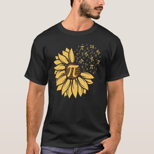 Sunflower Math Nerd Shirt Pi Symbol T shirt Pi Day Tシャツ (正面)