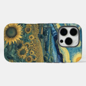 Sunflower Meadow in the Starry Night Case-Mate iPhoneケース (裏面 (横))