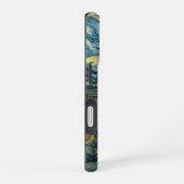 Sunflower Meadow in the Starry Night iPhone 16ケース (右側面)