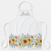 Sunflower Meadow Script Quote Friends Gift エプロン (正面)