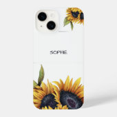 Sunflower Modren Minimal Initial  Plain Phone Case iPhoneケース (裏面)