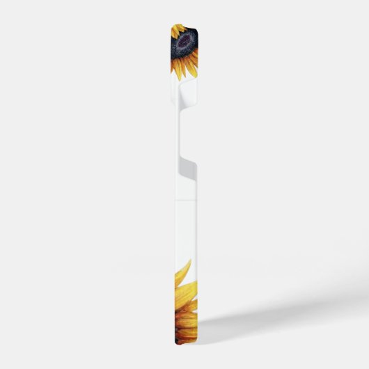 Sunflower Modren Minimal Initial  Plain Phone Case iPhoneケース (左側面)