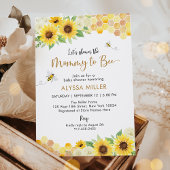 Sunflower Mommy to Bee Honey Bee Baby Shower 招待状