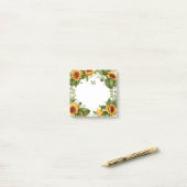 Sunflower Monogram Watercolor ポストイット (デスク上)