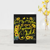 Sunflower Mother In Law Favorite Child Funny Brigh カード (黄色い花)