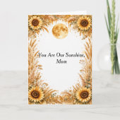 Sunflower Mother’s Day Card from Husband and Kids カード (正面)