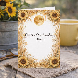 Sunflower Mother’s Day Card from Husband and Kids カード
