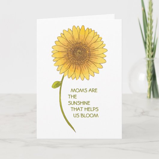 Sunflower Mother's Day Card カード (正面)
