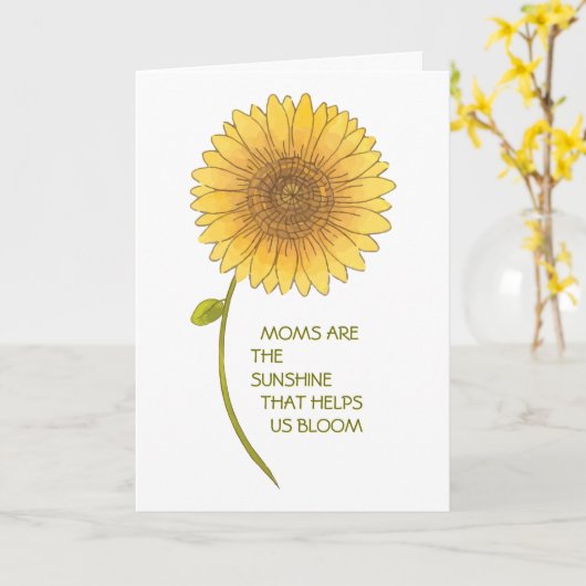 Sunflower Mother's Day Card カード (黄色い花)