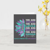 Sunflower Motivational Suprt Suicide Prevention Aw カード (黄色い花)