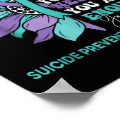 Sunflower Motivational Suprt Suicide Prevention Aw ポスター (角)