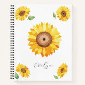 Sunflower Notebook – Design for Gentle Souls ノートブック (正面)