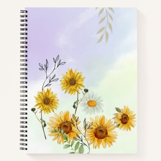 Sunflower Notebook to Keep you Organized ノートブック (正面)