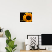 Sunflower on Blackポスター ポスター (ホームオフィス)