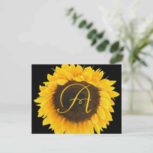Sunflower on Black Response Card 出欠カード (スタンド正面)