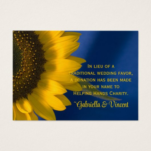Sunflower on Blue結婚's Charity Fever Card (正面)