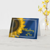 Sunflower on Blue 考える's of You カード (黄色い花)