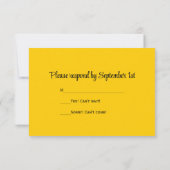 Sunflower on Blue Wedding RSVP (裏面)