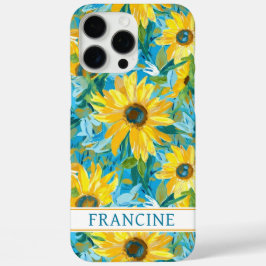 Sunflower Painting Monogrammed iPhone 16 Pro Maxケース