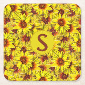 Sunflower Paper Coaster スクエアペーパーコースター (正面)