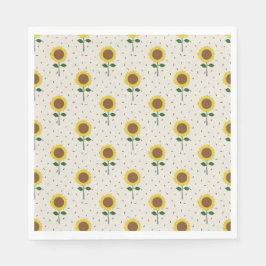 Sunflower Paper Napkins スタンダードランチョンナプキン