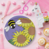 Sunflower Party Plate ペーパープレート (パーティー)