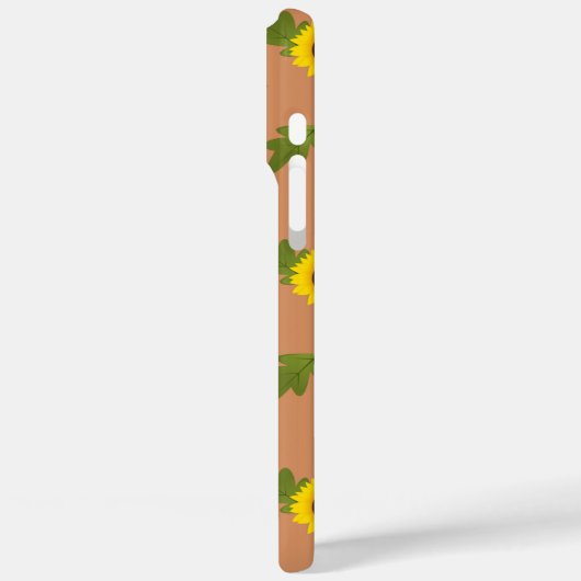 Sunflower Pattern Design – Cute Floral Aesthetic Case-Mate iPhoneケース (裏面 / 左)