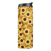 Sunflower Pattern, Gold, Yellow and Brown タンブラー (回転左)