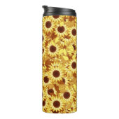 Sunflower Pattern, Gold, Yellow and Brown タンブラー (回転右)