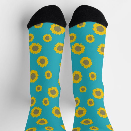 Sunflower Pattern Socks ソックス (上部)