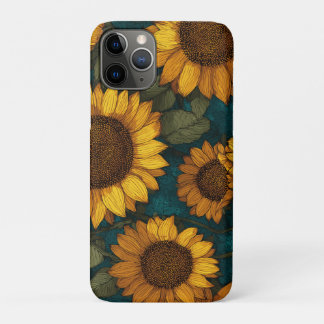Sunflower Pattern – Summer Floral iPhone 11 Proケース
