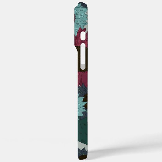 Sunflower Pattern Warm Tones iPhone Case Case-Mate iPhoneケース (裏面 / 左)