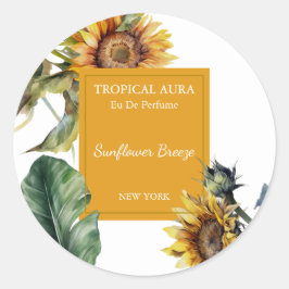 Sunflower Perfume Label ラウンドシール
