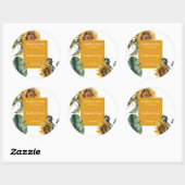 Sunflower Perfume Label ラウンドシール (シート)