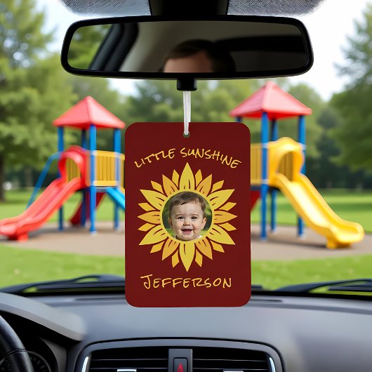 Sunflower Personalized Photo カーエアーフレッシュナー