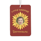 Sunflower Personalized Photo カーエアーフレッシュナー (裏面)