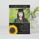 Sunflower Photo Graduation Announcement 招待状 (スタンド正面)