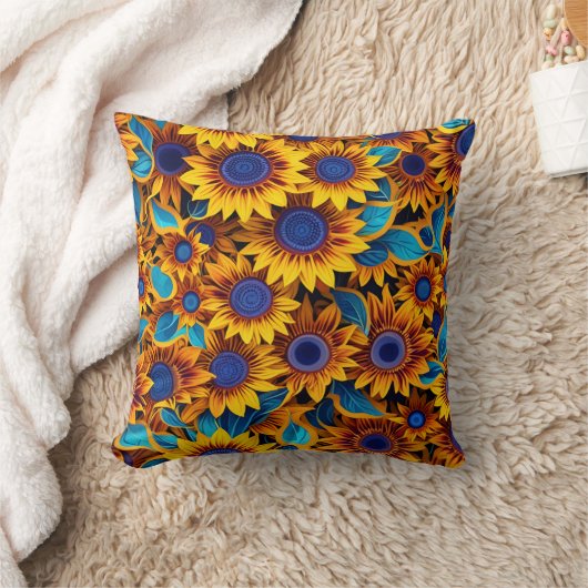 Sunflower Pillow クッション (ブランケット)