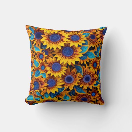 Sunflower Pillow クッション (正面)