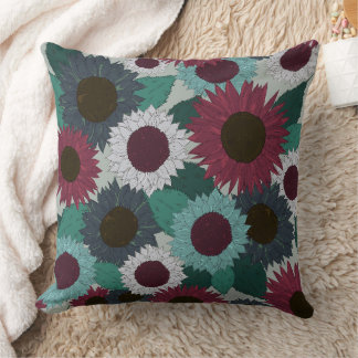 Sunflower Pillow Warm Colors クッション