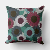 Sunflower Pillow Warm Colors クッション (正面)