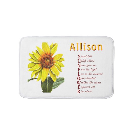 Sunflower Positive Encouragement Bath Mat バスマット (正面)