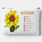 Sunflower Positive Encouragement Cosmetic Bag アクセサリーポーチ (正面)