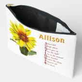Sunflower Positive Encouragement Cosmetic Bag アクセサリーポーチ (見開き)