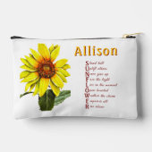 Sunflower Positive Encouragement Cosmetic Bag アクセサリーポーチ (裏面)