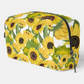 Sunflower Print Customized Canvas Accessory Bag ドップキット (右コーナー)