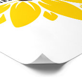 Sunflower Quote Poster for Office or Classroom ポスター (角)