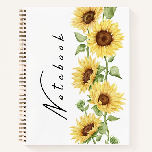 Sunflower Radiance Notebook ノートブック (正面)